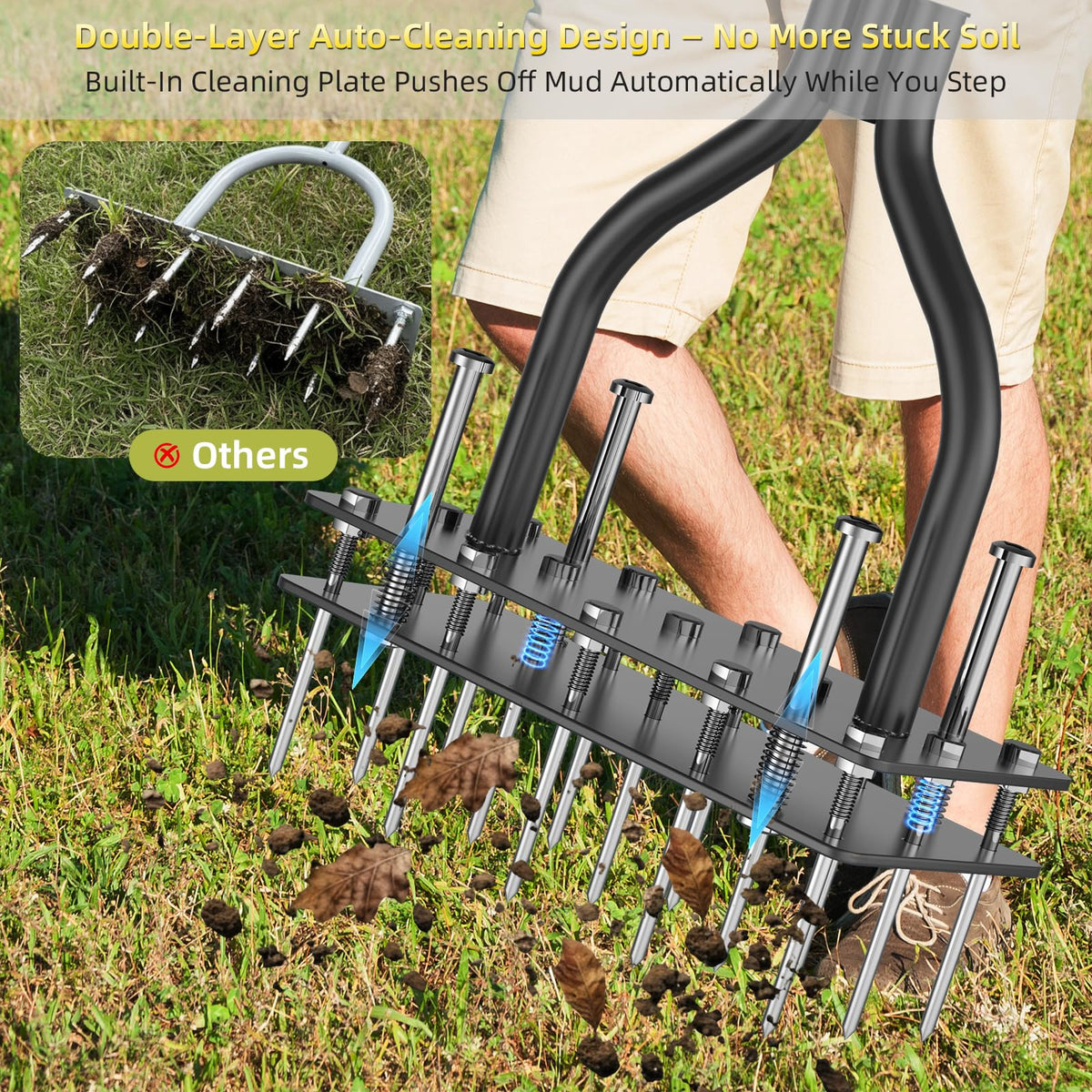 Anti-clog design prevents debris buildup for smooth aeration sessions.