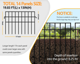 KYATE 14-panel no-dig fence installed underground to deter digging