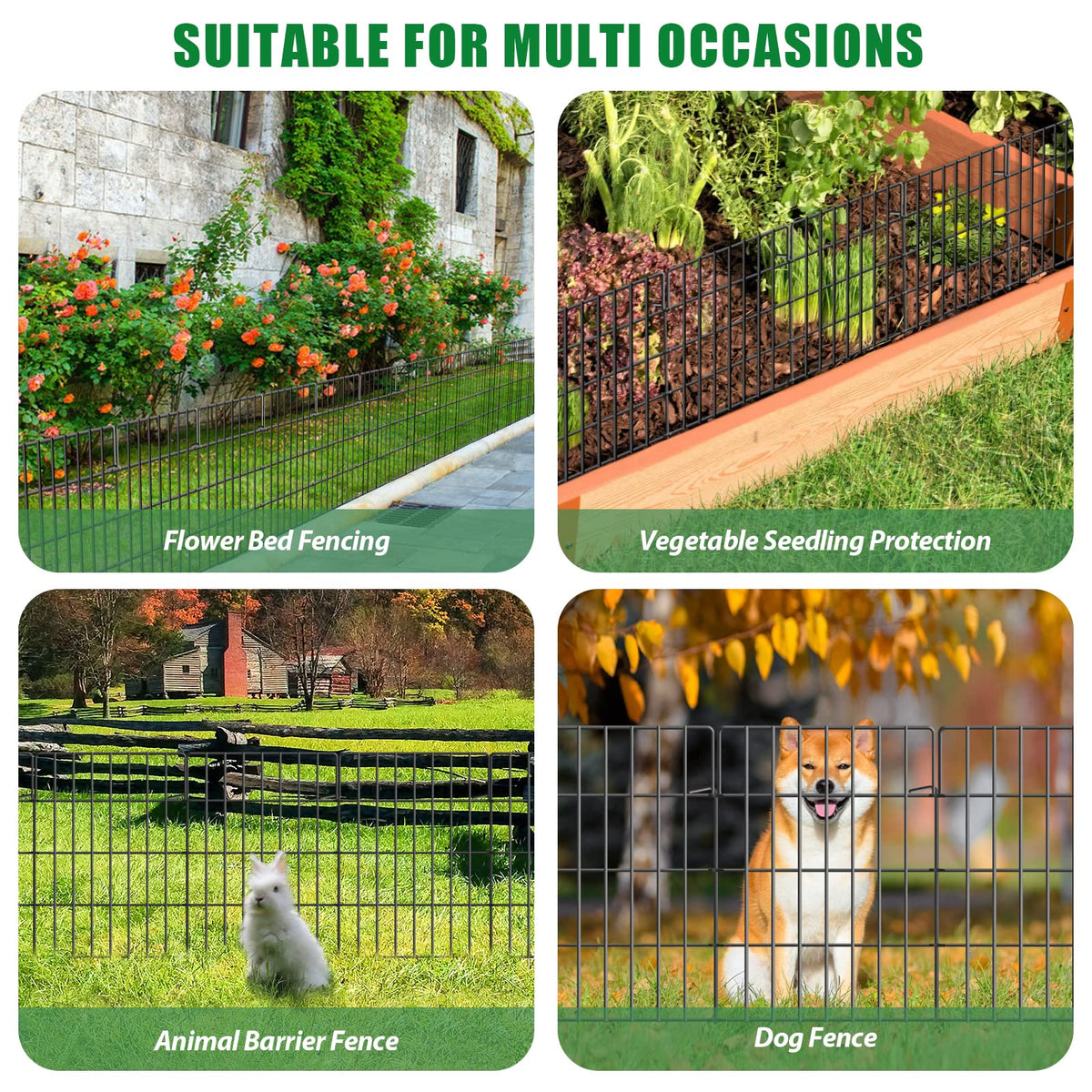 KYATE decorative garden fence versatile for gardens and borders.