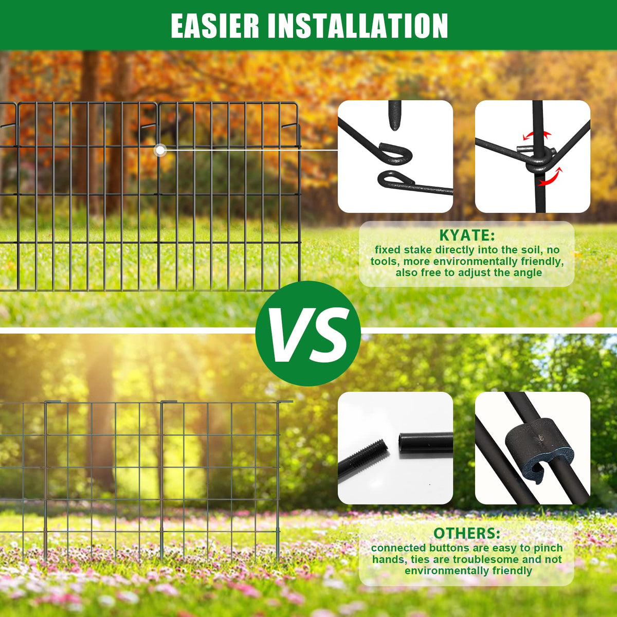 KYATE no-dig installation is quick and tool-free.