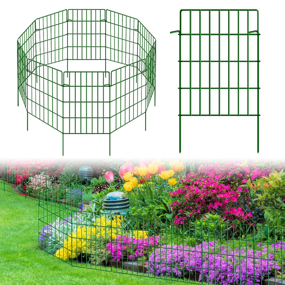 KYATE garden fence panel 10-pack assembly-free for quick yard setup