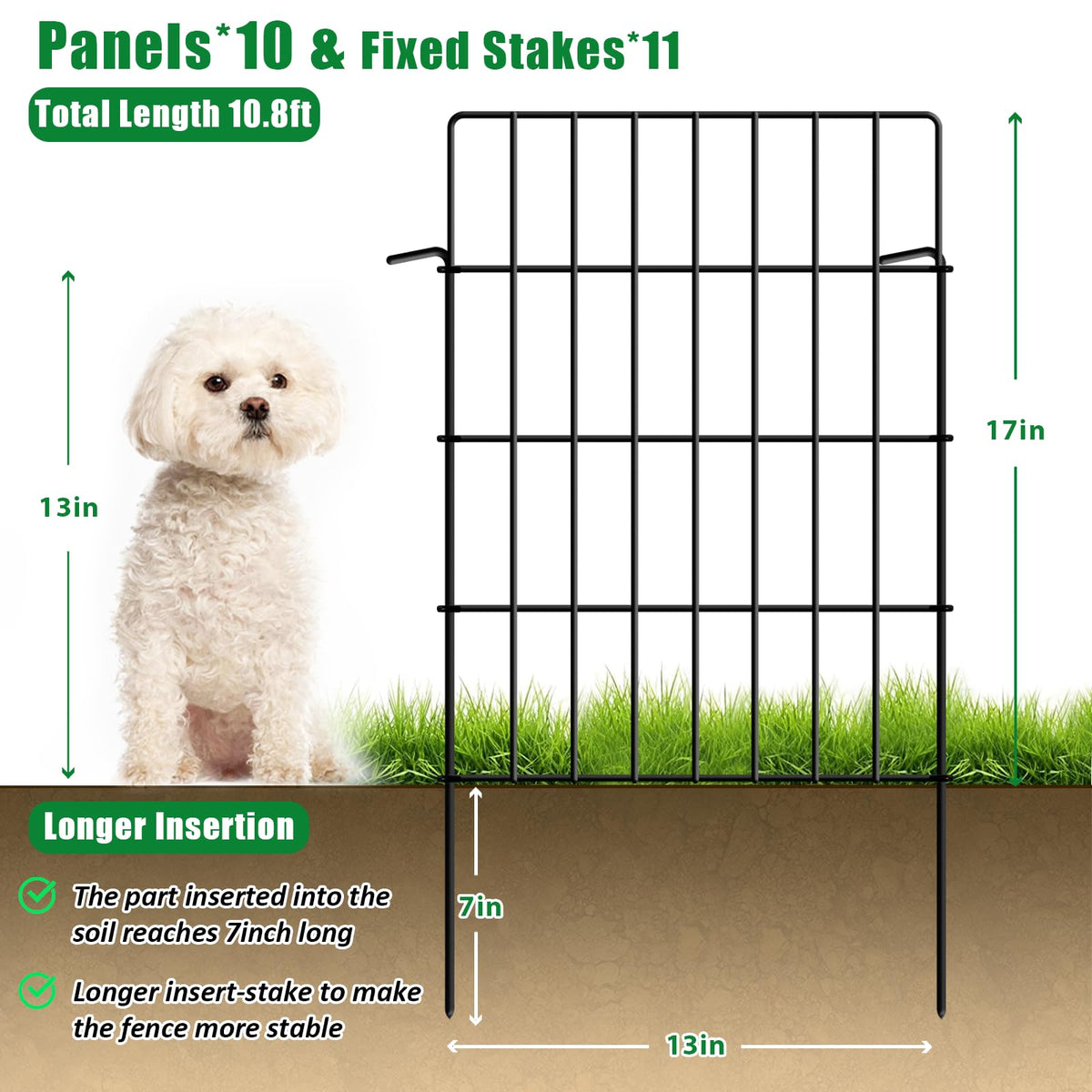 KYATE stake insertion provides added soil stability during fence setup.