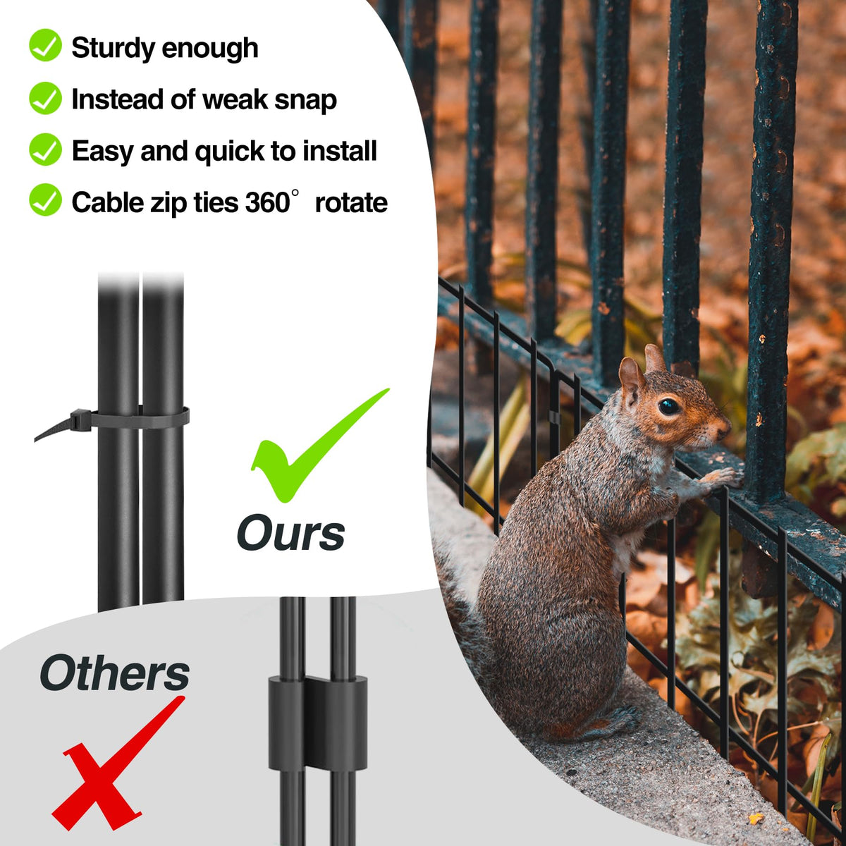 KYATE garden barrier protects beds and paths from small intruders