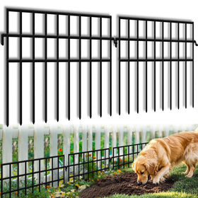 KYATE no-dig fence panel assembly shows easy setup for your yard