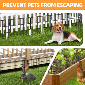 KYATE outdoor border helps protect beds and paths from burrowing and wanderers.