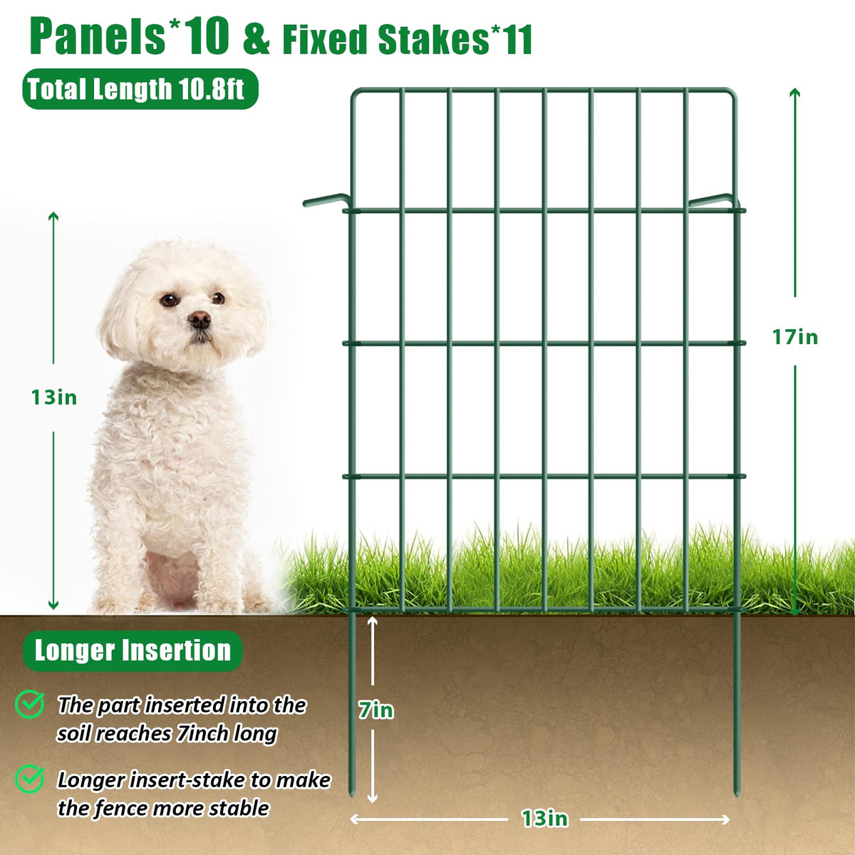 Close-up of stake inserts showing easy stability
