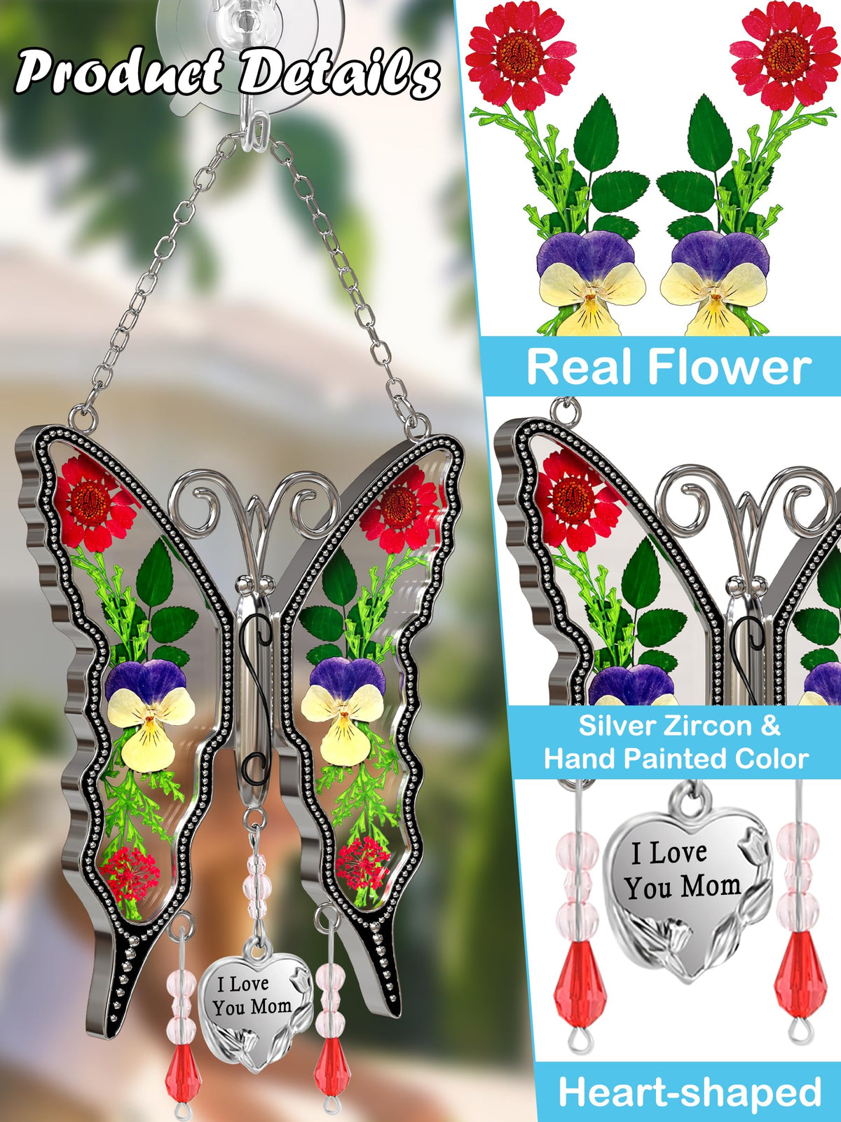 Gift includes engraved message for mom as a personal touch.