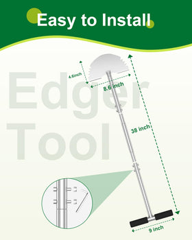 KYEEN-TOOLS edger includes gloves for hand protection.