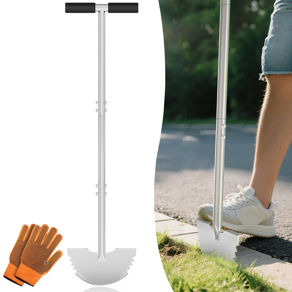 KYEEN-TOOLS serrated edger half-moon blade for precise edging in minutes.