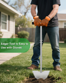 KYEEN-TOOLS wide footrest provides stable edging stance.