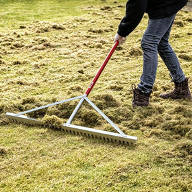 KYLIN 2-in-1 rake and leveler for raking and smoothing.