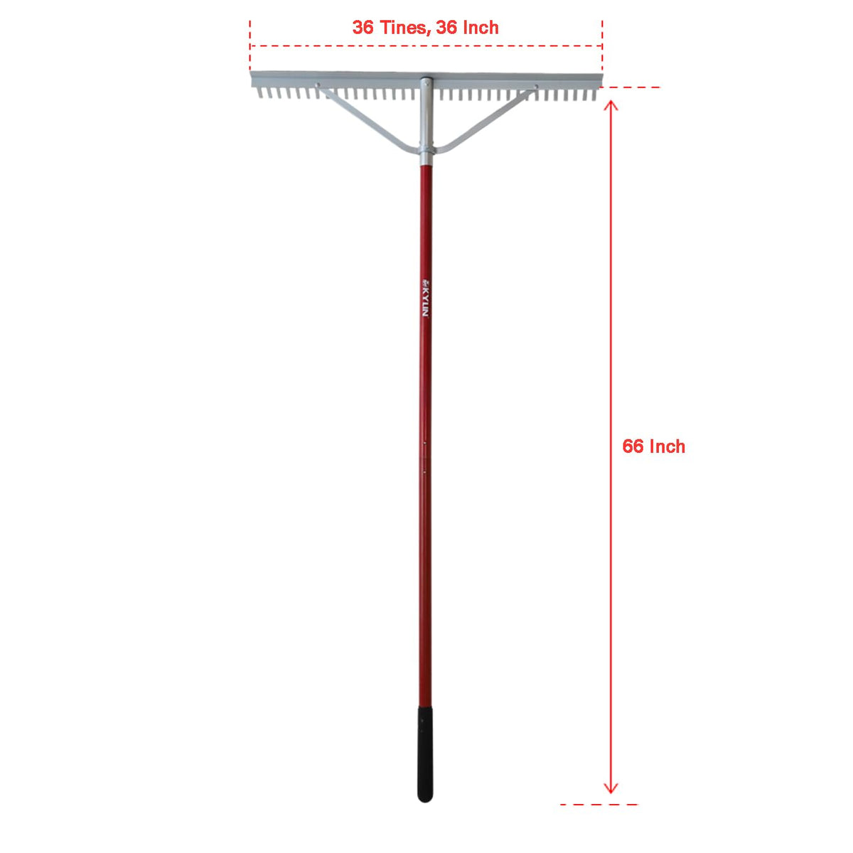 KYLIN 66-inch aluminum handle for extended reach and comfort.