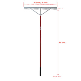 KYLIN 66-inch aluminum handle for extended reach and comfort.