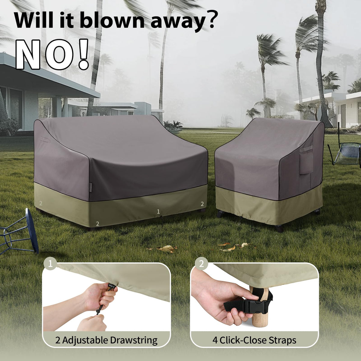 KylinLucky padded handles enable easy fitting and removal of the cover.