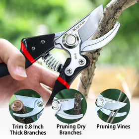 Kynup ergonomic pruning shears with arc handle reduce fatigue