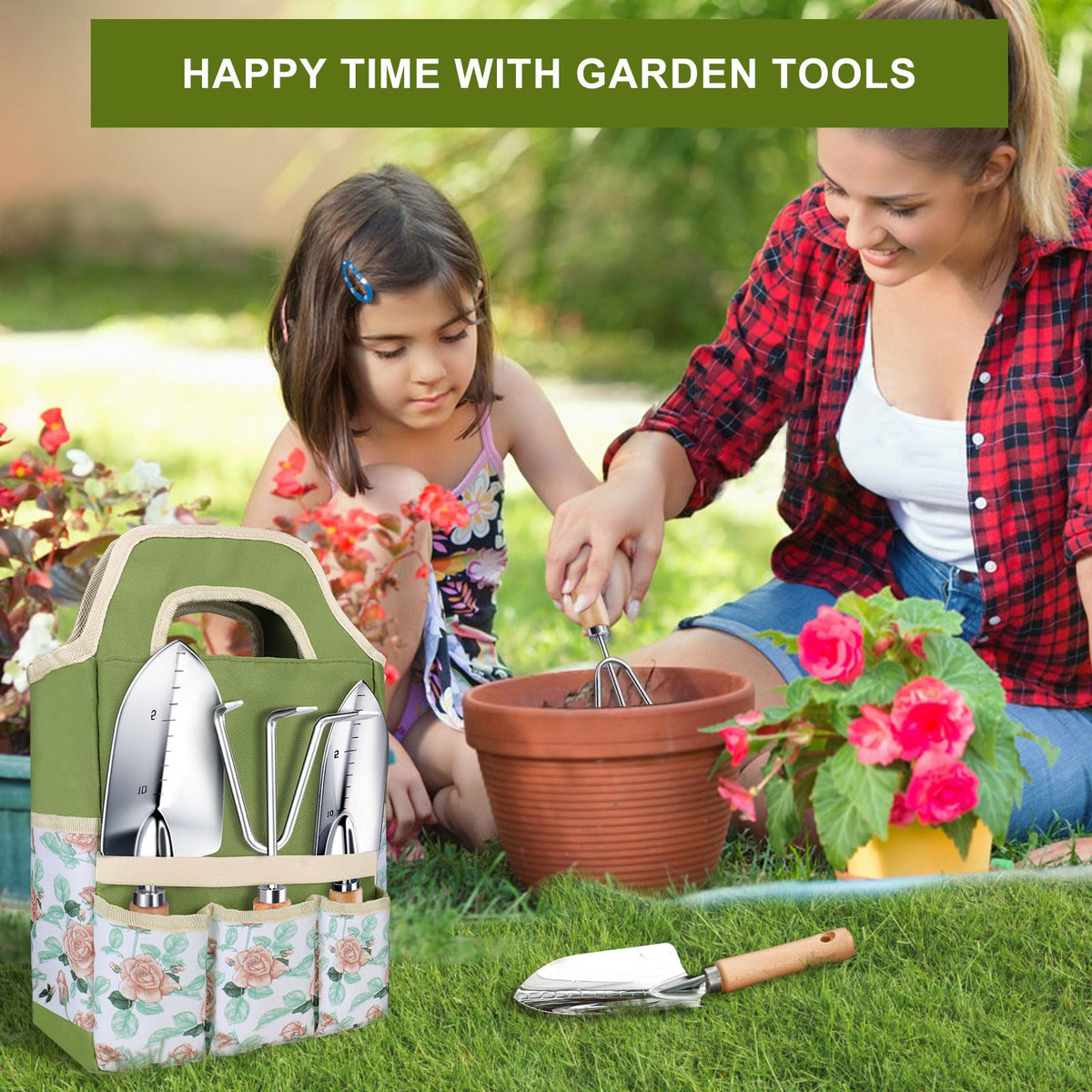 Kynup hand rake helps clear debris and level soil for tidy beds.