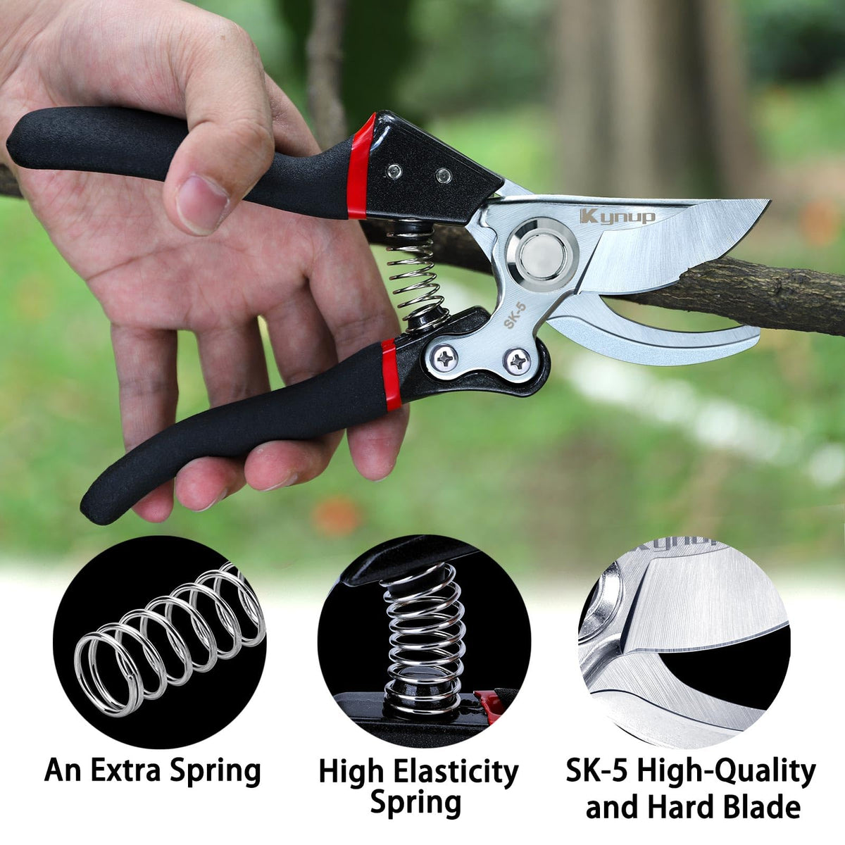 Kynup garden shears with safe lock for secure pruning sessions