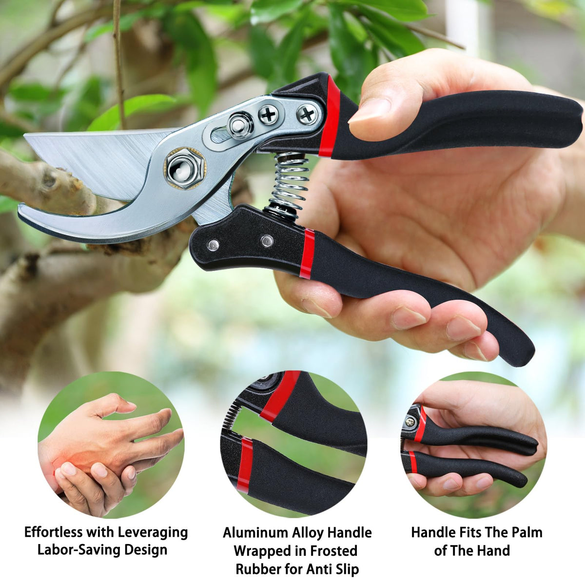 Kynup heavy-duty pruning shears with aviation aluminum handles