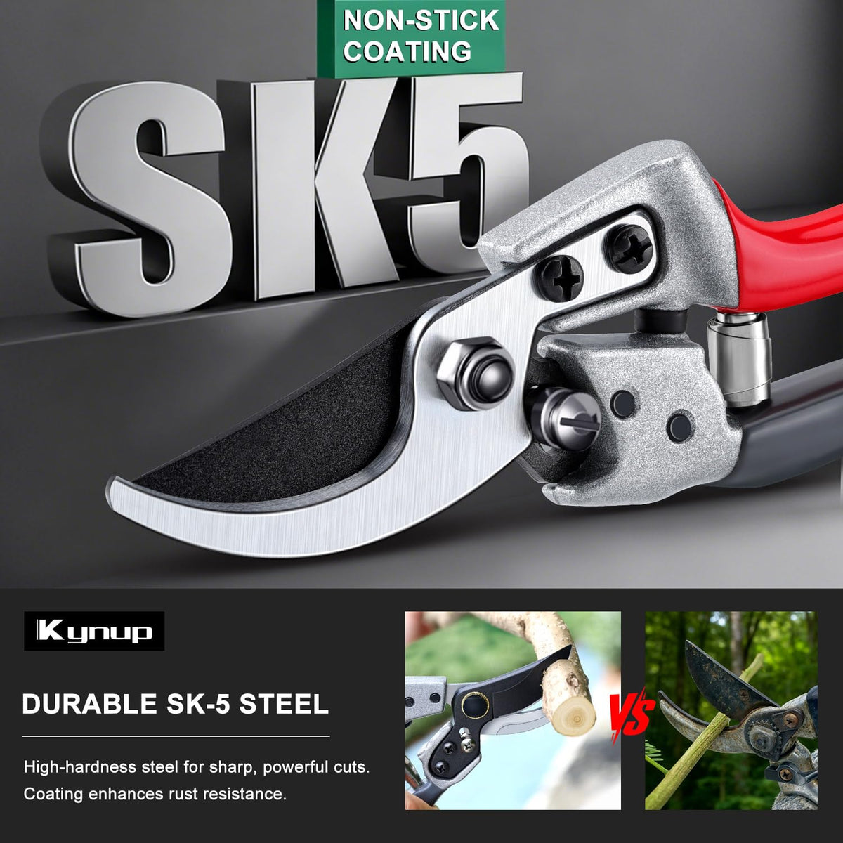 Kynup pruning shears cutting a branch with ease.