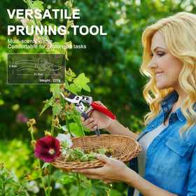 Kynup shears tackle roses and shrubs with precision.