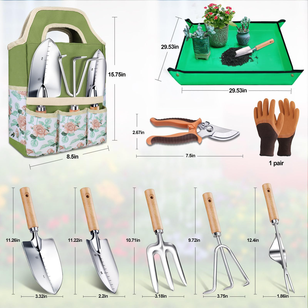 Kynup waterproof garden bag keeps tools organized and portable for outdoor use.