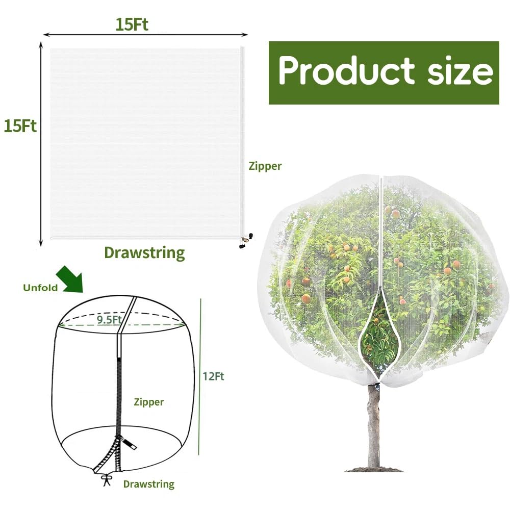 KYRGEU extra-large 15x15 ft netting lets sunlight and water through