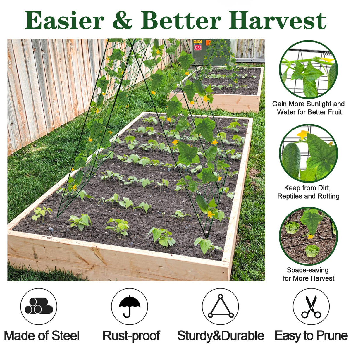 Kyrieval adjustable garden trellis fits narrow spaces