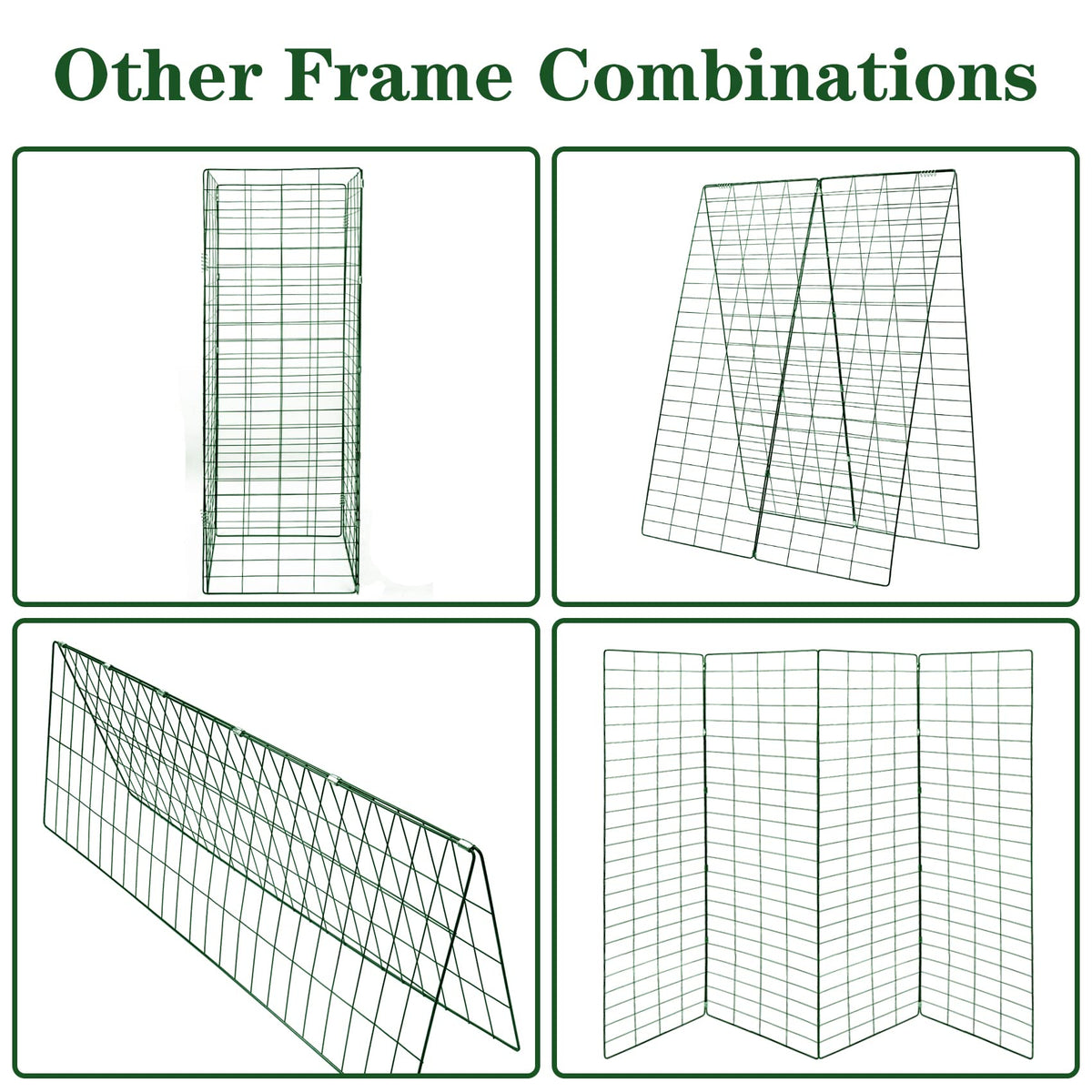 Green powder-coated finish resists weather and rust
