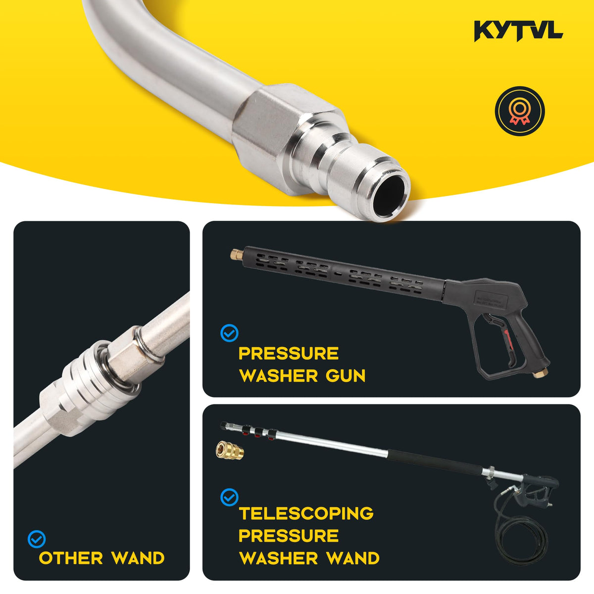 Kytvl brass and stainless construction resists corrosion and leaks.