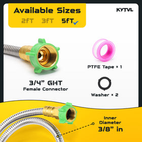 Kytvl brass female-to-female connectors provide a watertight seal for hose reels.
