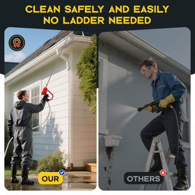 Kytvl wand enables car underbody and wheel well cleaning from below.