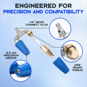 Kytvl Dual Turbo Nozzle durable housing supports heavy-use cleaning.
