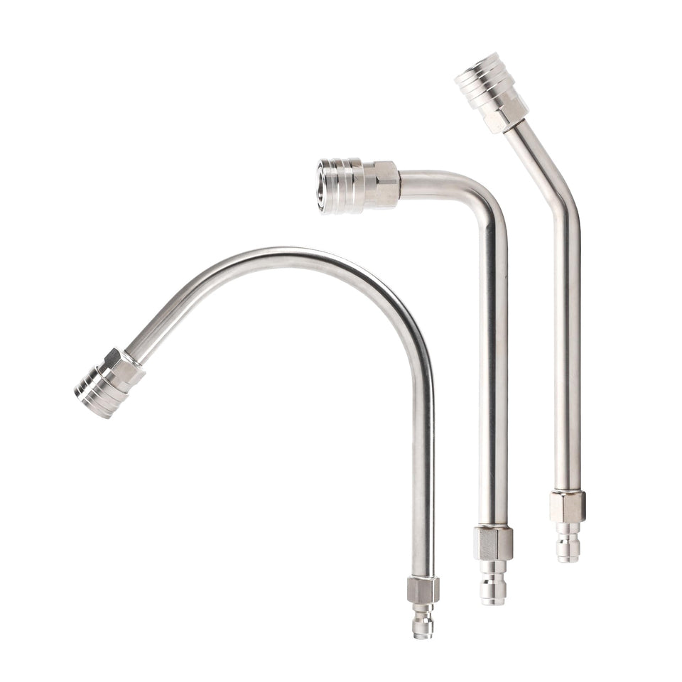 Kytvl extension wand with a 30-degree rod for ground-level gutter access.