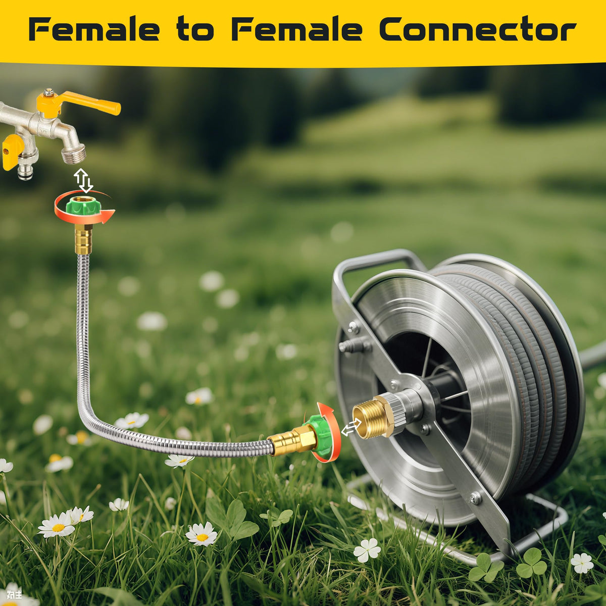 Kytvl leakproof brass female-to-female connectors ensure a clean seal