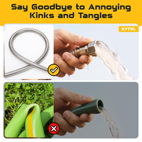 Kytvl outdoor multiuse hose is ideal for watering gardens, pets, and cars.