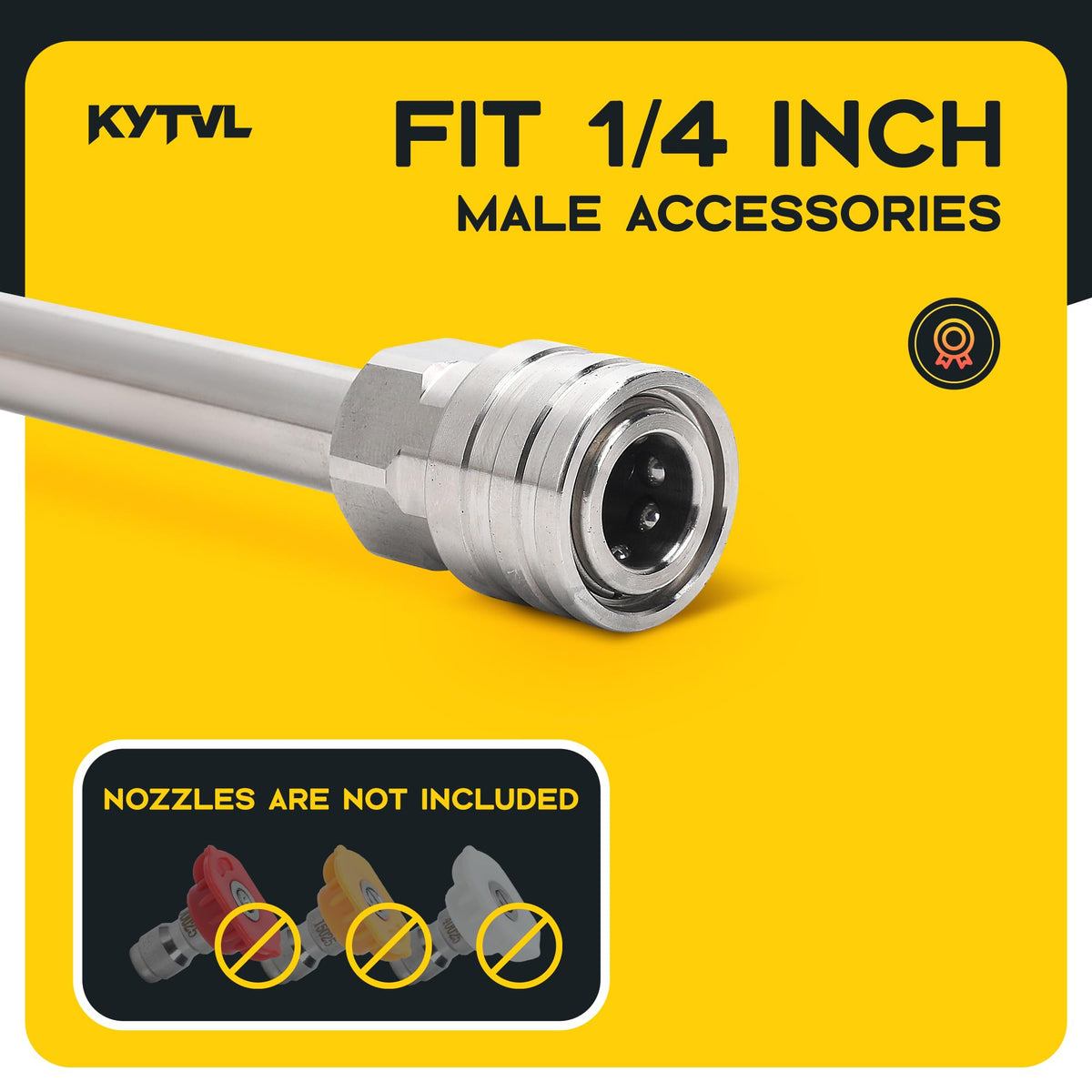 Kytvl quick-connect 1/4 inch lance for fast setup and swaps.