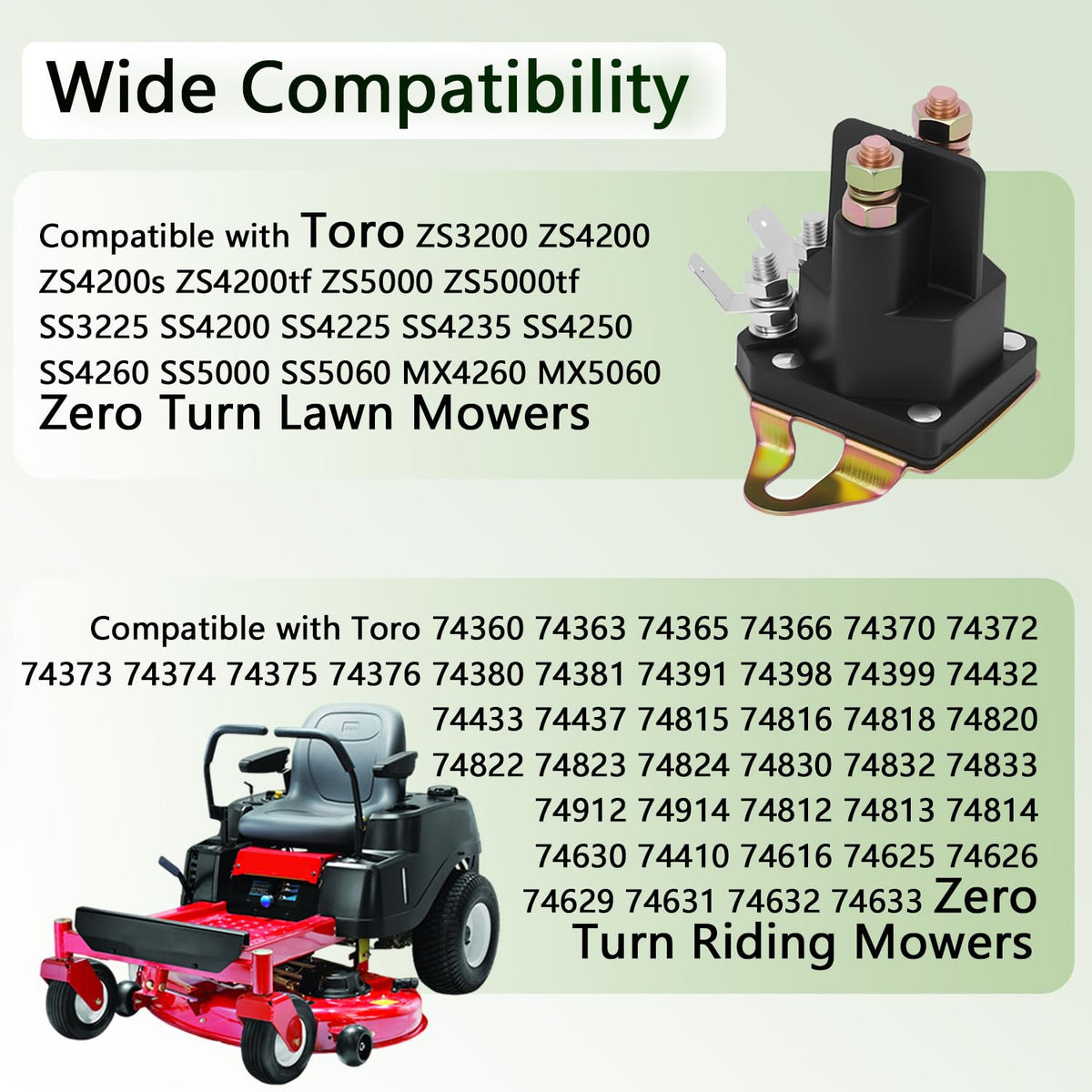 Waterproof housing protects contacts during outdoor mowing tasks