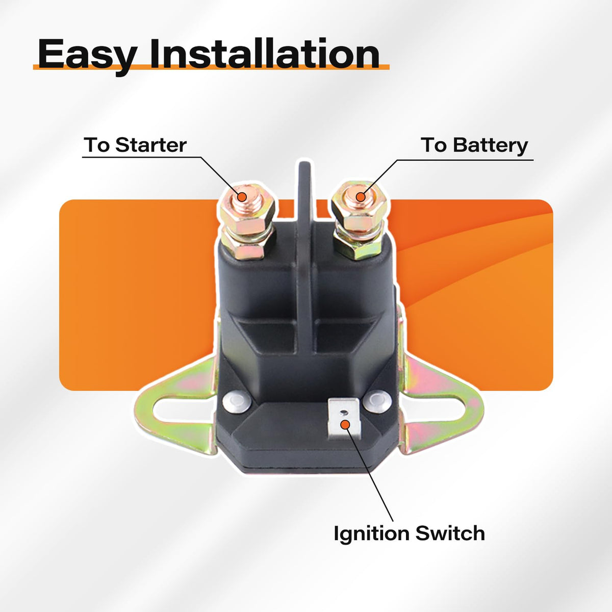 KZDAZ 435-700 starter solenoid installation diagram for easy mounting