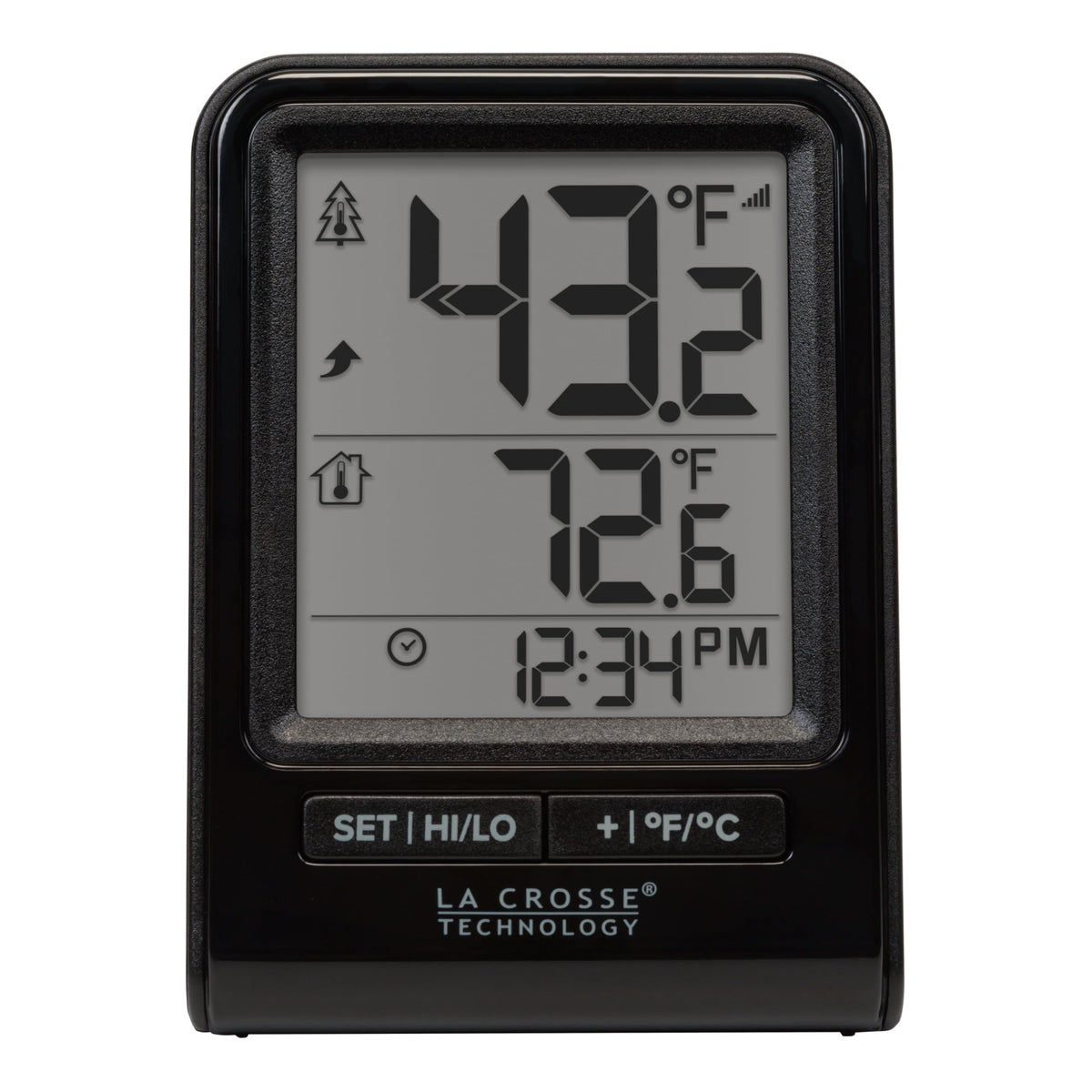 La Crosse 308-1409BNH-CBP indoor/outdoor temps with decimals option for precision