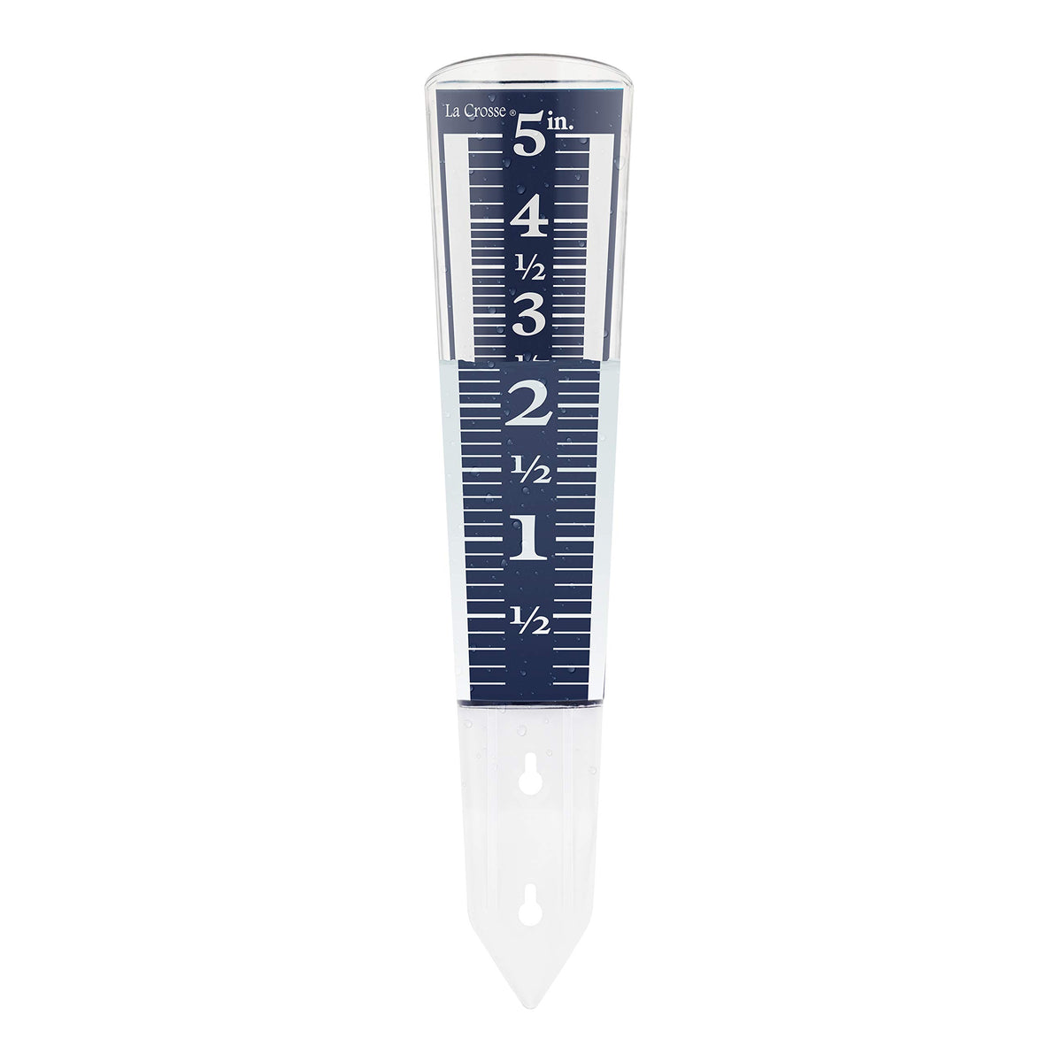 La Crosse 704-1531 capacity five inches rain gauge with clear funnel for clean measurements