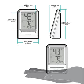 La Crosse Technology 308-1409WNH-CBP clear indicators for signal strength and low battery.