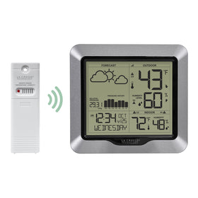 Forecast icons on the La Crosse display indicate conditions for planning outdoor activities.