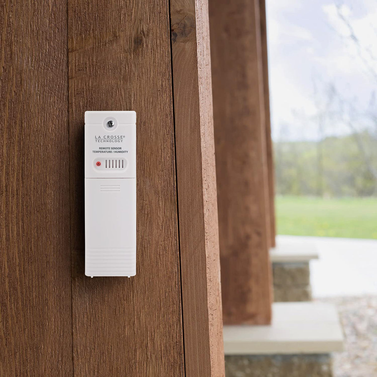 La Crosse outdoor sensor mount location illustrating shaded placement