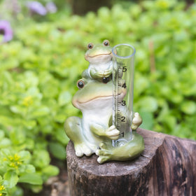 La Crosse table-standing 5-inch gauge fits garden shelves and patios.