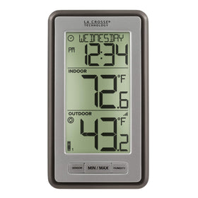 La Crosse WS-9160UV3 front display shows time and temperature clearly.