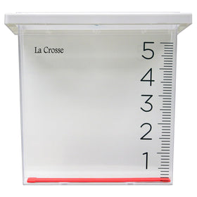 La Crosse Waterfall Rain Gauge shows a cascade design for stylish garden rainfall monitoring.