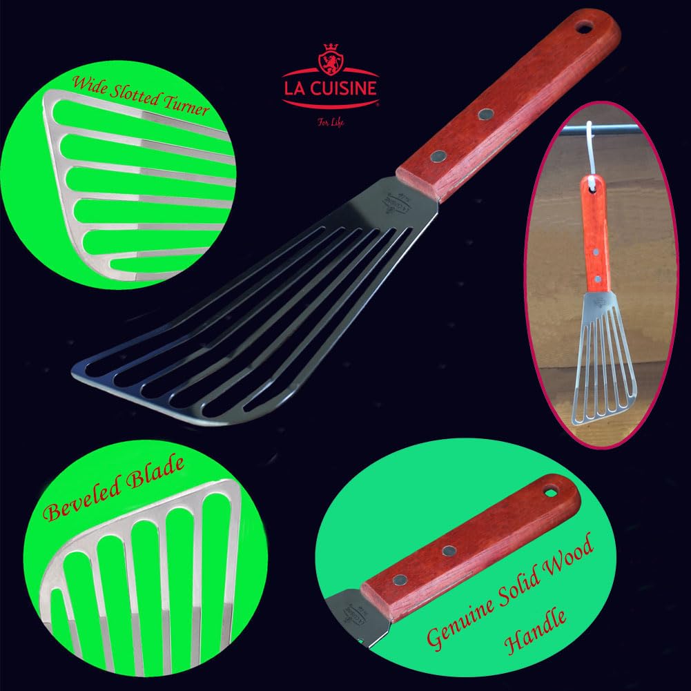 La Cuisine stainless steel blade close up highlighting durability