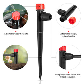 La Farah adjustable-cap dripper showing flow control for precise watering.