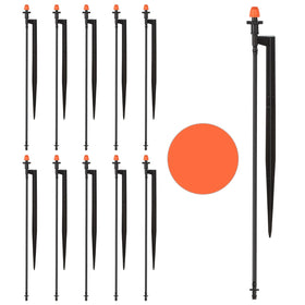 La Farah drip sprinkler head with 360-degree nozzle on a stake for even garden coverage