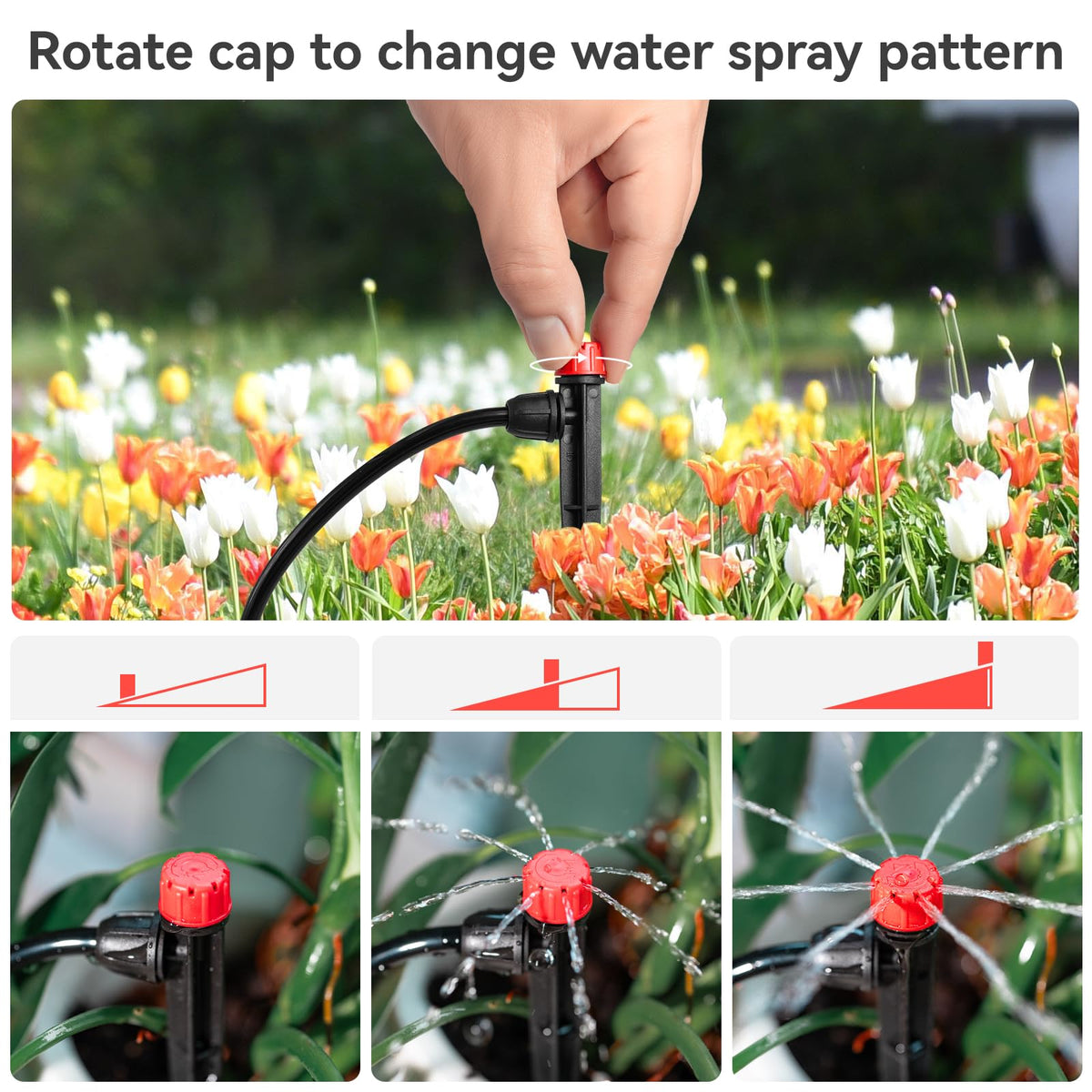 La Farah five-inch stake ensures stable emitter placement in pots